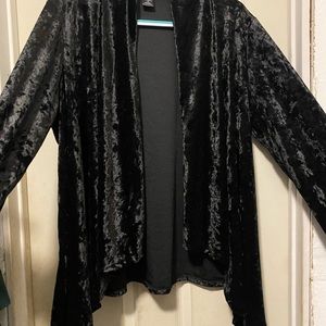 COPY-Black Velvet Love Cameron Draped Cardigan Women’s 2X Christmas Sweater